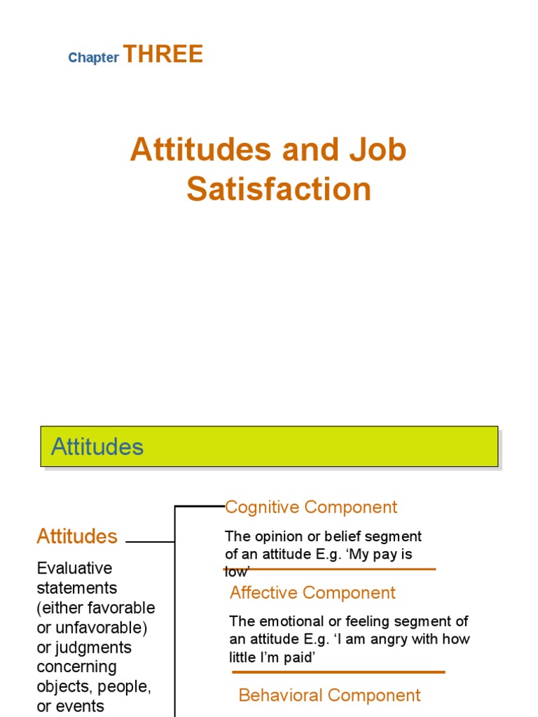 Organizational behaviour attitudes and job satisfaction