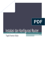 Installasi Dan Konfigurasi Router