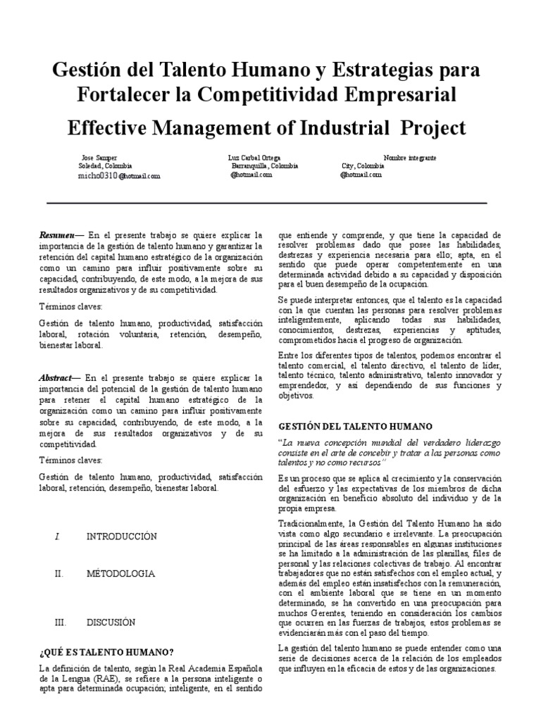 Estrategias de Gestión del Talento Humano | PDF | Gestión del talento ...