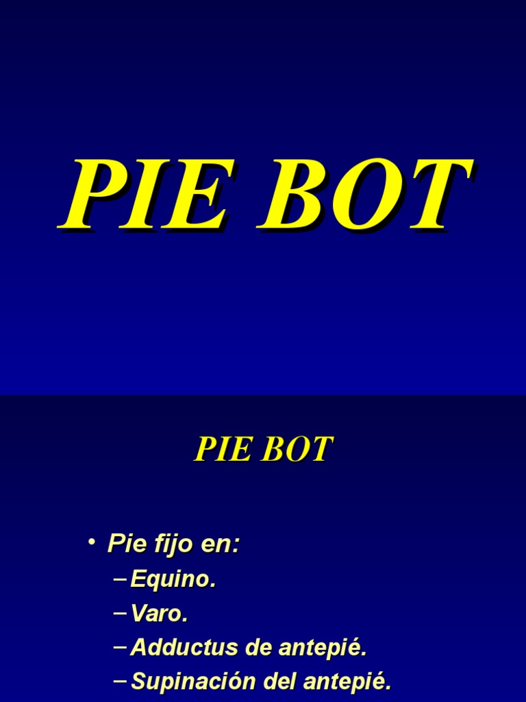 Pie Bot PDF Pie Especialidades Medicas