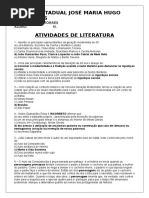 Lista de Exercicios Para a Prova - 3 Ano (2) (1)