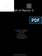 SUGAR of Marron 5
