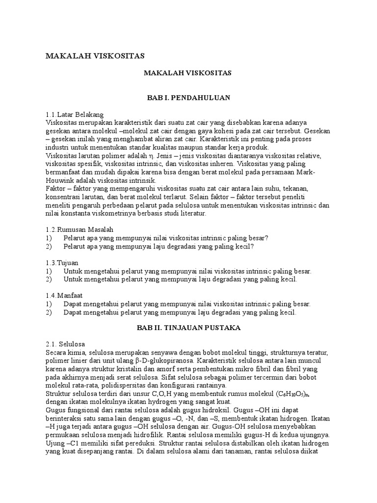 Makalah Viskositas
