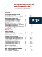 Costos de Mano de Obra 2010-2011