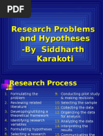 Research Problem & Hypotheses