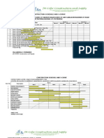 Construction Schedule and S-Curve