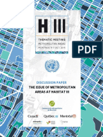 The Issue of Metropolitan Areas at Habitat Iii: Discussion Paper