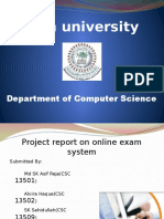 Aliah University Project Report on Online Exam System