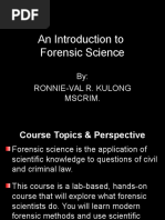 Forencic Science - Introduction Part I B