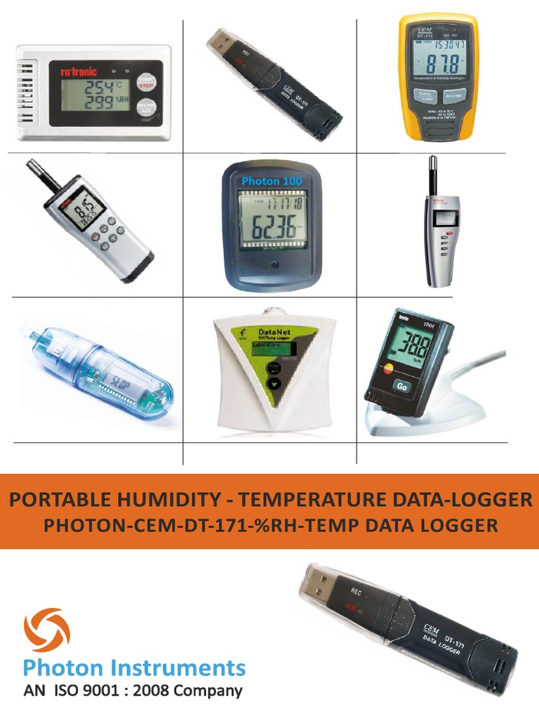 Photon Cem DT 171 RH Temp Data Logger PDF