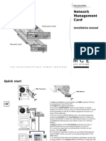 Network Management Card - Installation Manual - Eng