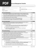 AccountManagement Checklist