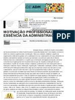 Motivação Profissional - A Essência Da Administração - Artigos - Marketing - Administradores