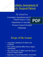 Anaesthesic Assessment of the Elderly Patient2007