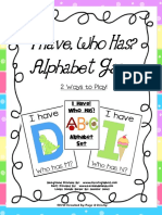 I Have Who Has Alphabet Game