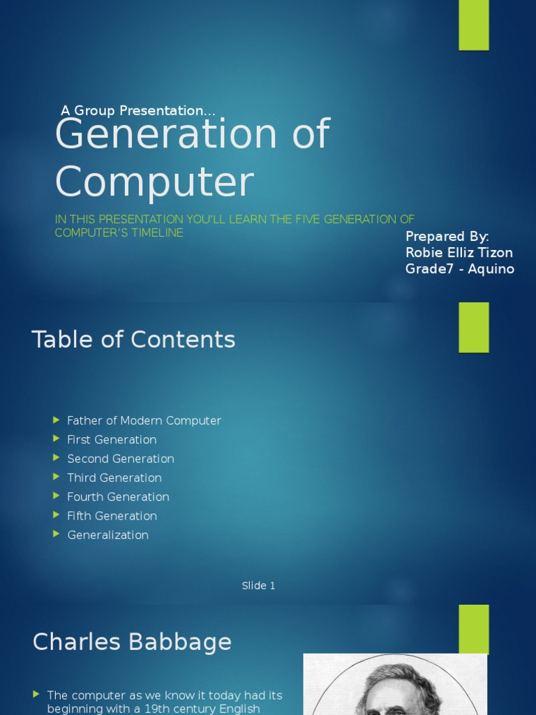 Computer Generations W/ Examples PDF Integrated Circuit Very