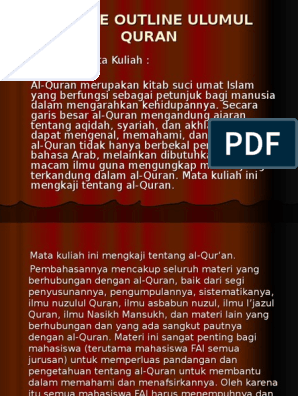 Al quran adalah kitab suci umat islam yang berfungsi sebagai