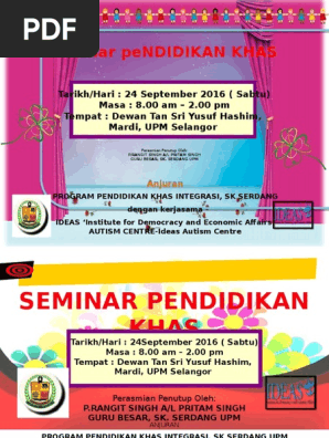 Banner Seminar Pendidikan Khas Ideas 16 Pdf
