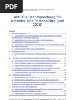 Anuschek, Seel, Aktuelle Rsp für Betriebsräte 2010-06