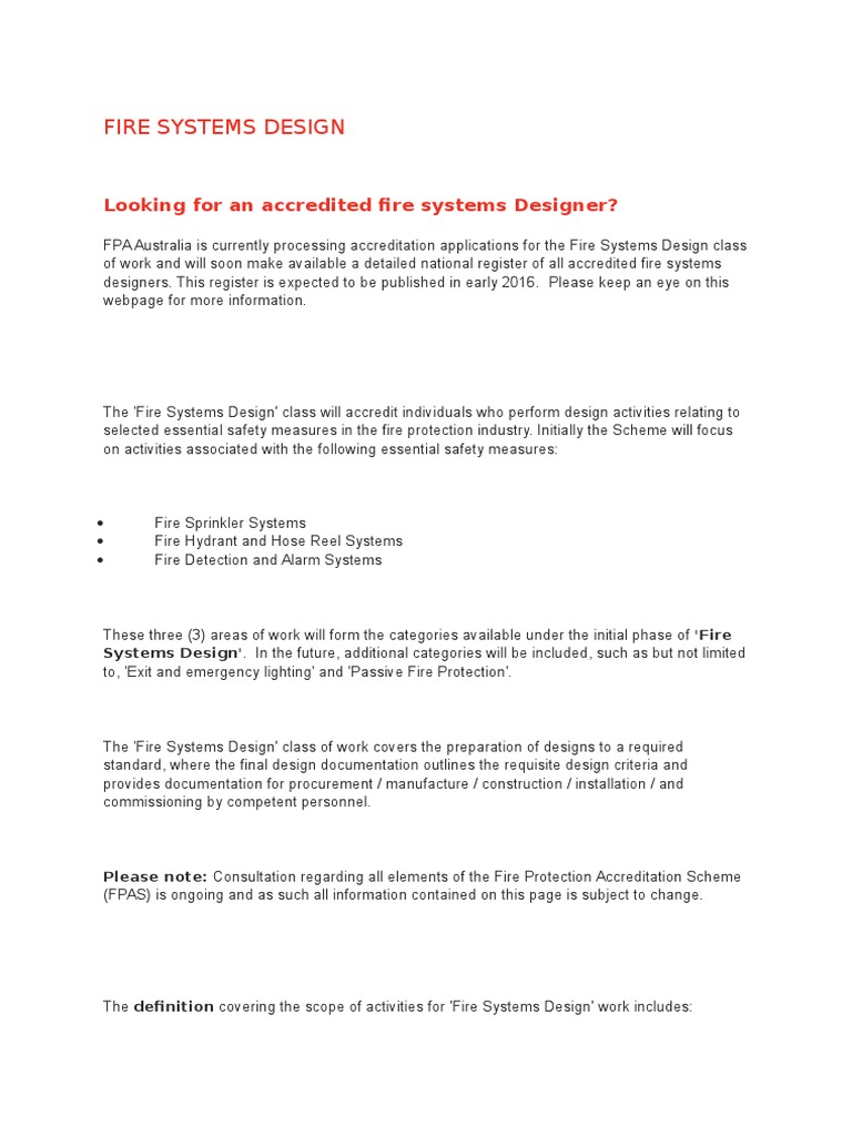 Fire System Designs | PDF | Systems Design | Specification (Technical ...