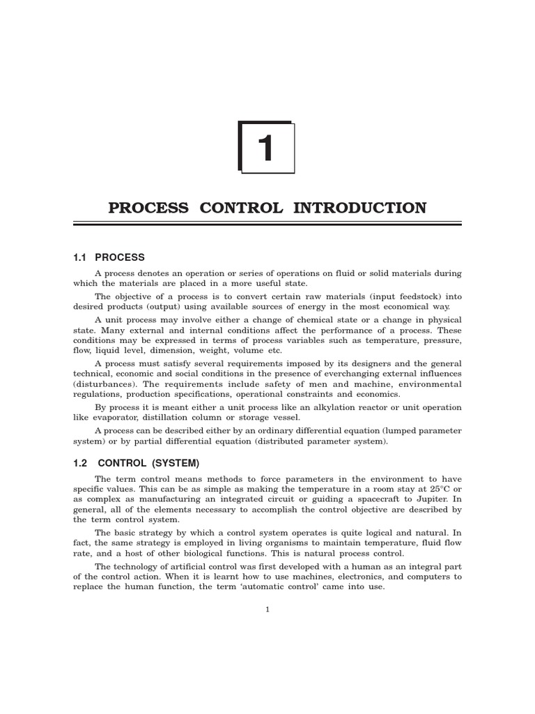 Process Dynamics and Control Notes PDF PDF Automatic Control Machines