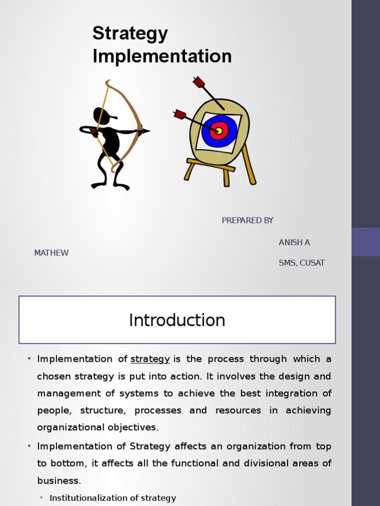 Implementation of Strategy | PDF | Organizational Structure | Strategic ...