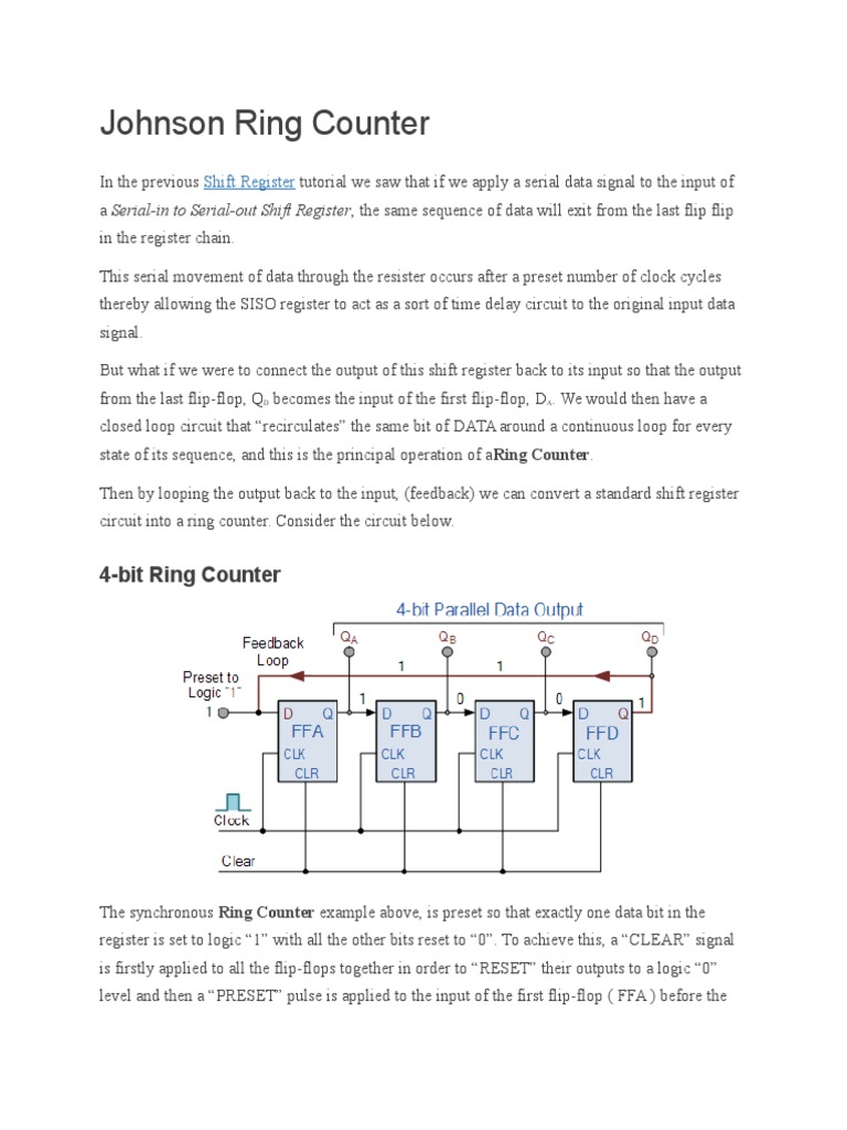 Johnson Ring Counter PDF Feedback Electronic Design