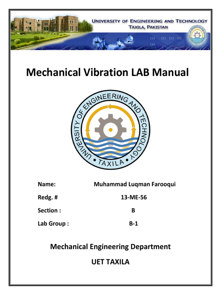 Mechanical Vibration Lab Manual UET Taxila | PDF