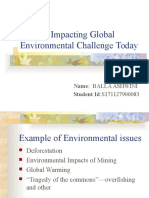 Highest Impacting Global Environment Challenge Today