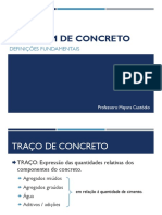 Definições Fundamentais, Consumo de Cimento, Traços e Correções