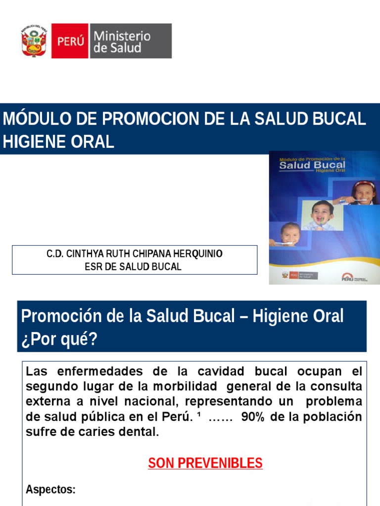 Modulo De Salud Bucal Final Pdf Diente Humano Higiene Oral