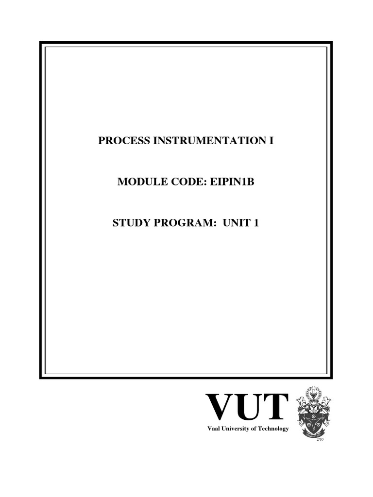 Process Instrumentation 1 | PDF | Accuracy And Precision | Pressure ...