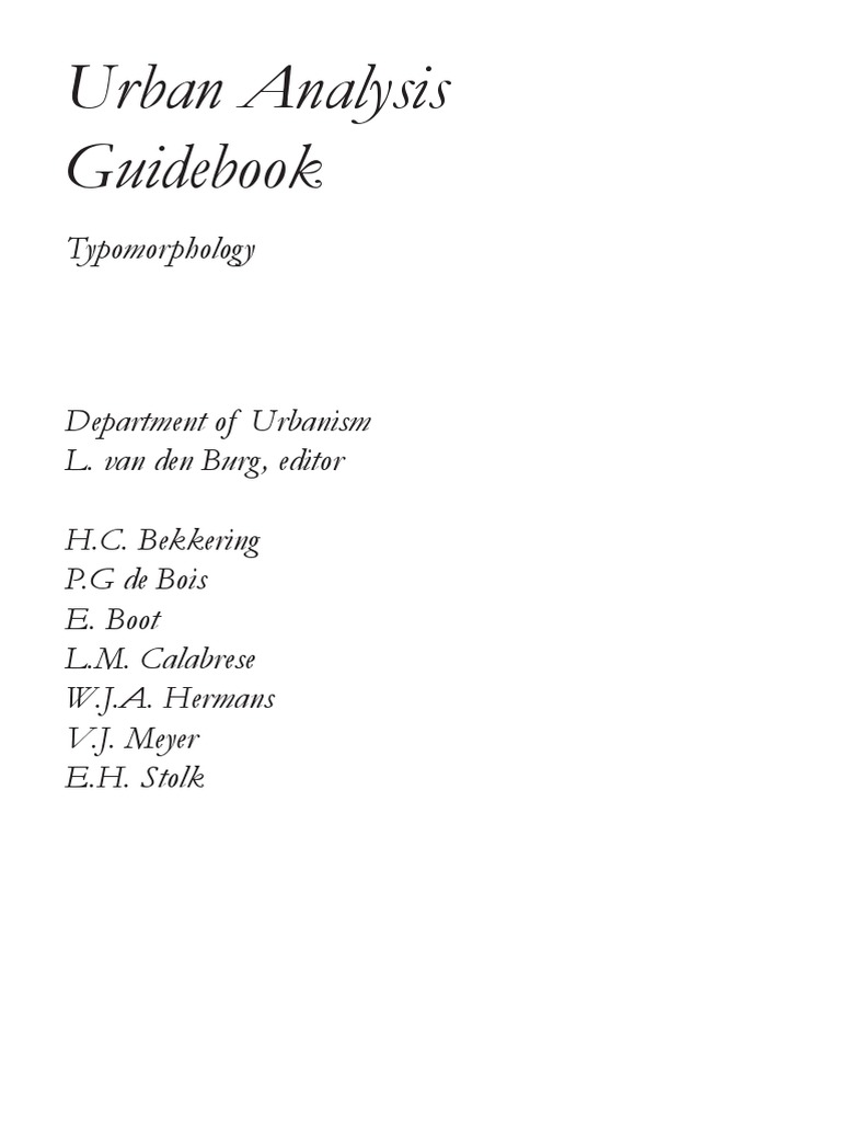 Urban Analysis Guidebook | PDF | Intelligence Analysis | Map