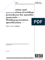 Bs en Iso 15609 1 2004 Welding Procedure Specification Arc W