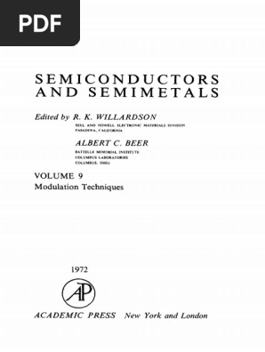 Semiconductors and Semimetals 9) R.K. Willardson and Albert
