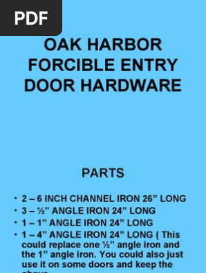 Door Forcible Entry Oak Harbor