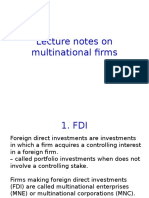 Lecture Notes On Multinational Firms