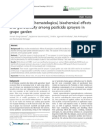 Assessment of Hematological, Biochemical Effects and Genotoxicity Among Pesticide Sprayers in Grape Garden