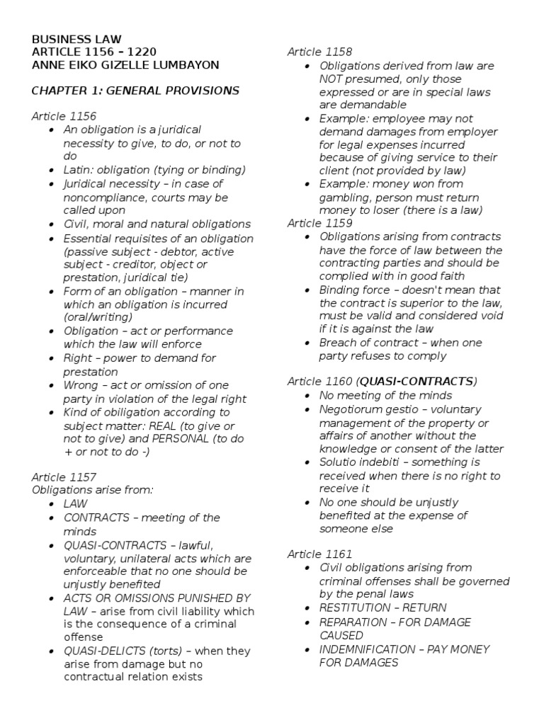 obligation leon de pdf hector and contract 1220 Law Of Obligations and Article 1156 Contracts obligation leon de pdf hector and contract 1220 Law Of Obligations and Article 1156 Contracts