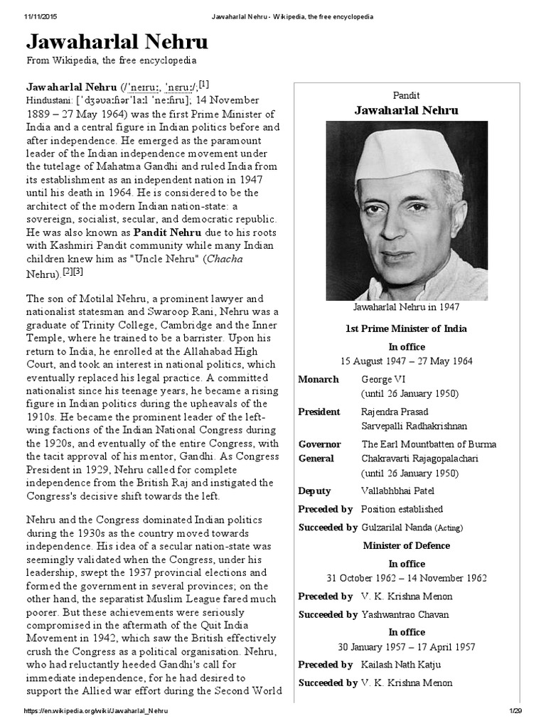 Jawaharlal nehru essay in english 10 lines picture