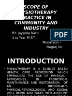 Scope of Physiotherapy Practice in Community and Health