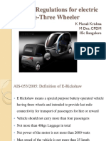 ARAI Regulations For Electric Vehicle-Three Wheeler