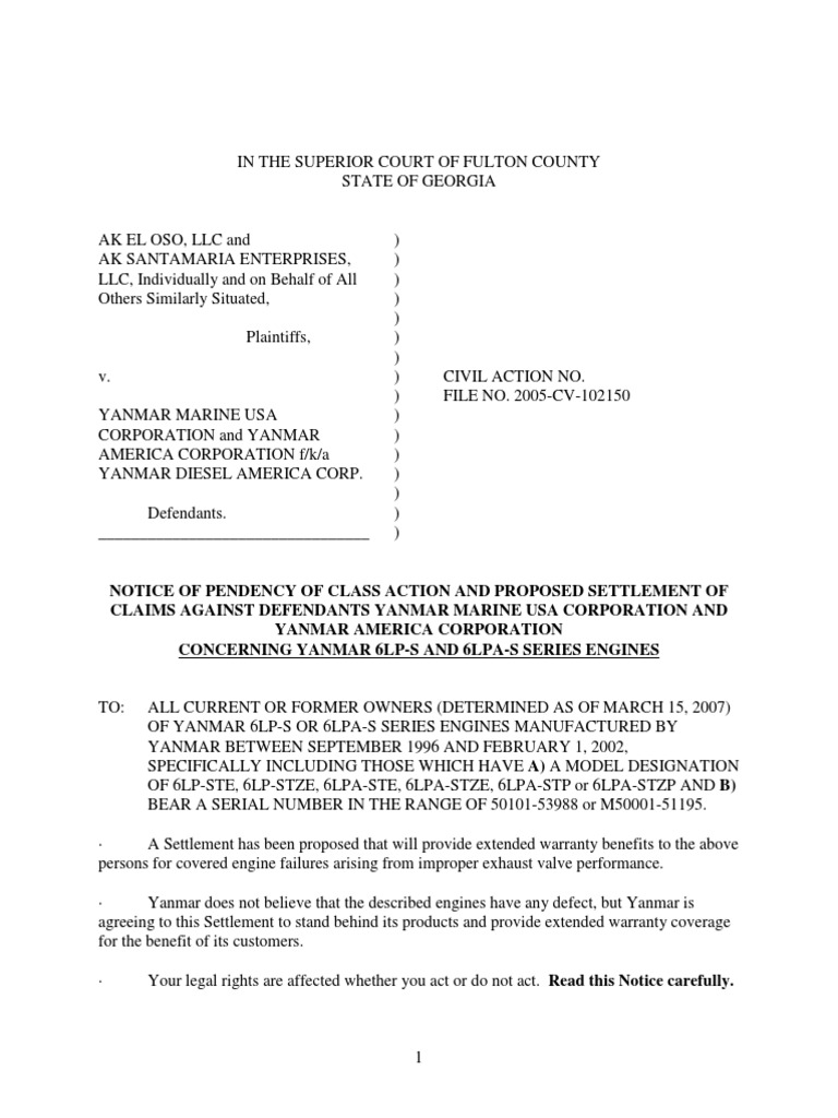 Class Action PDF Class Action Lawsuit