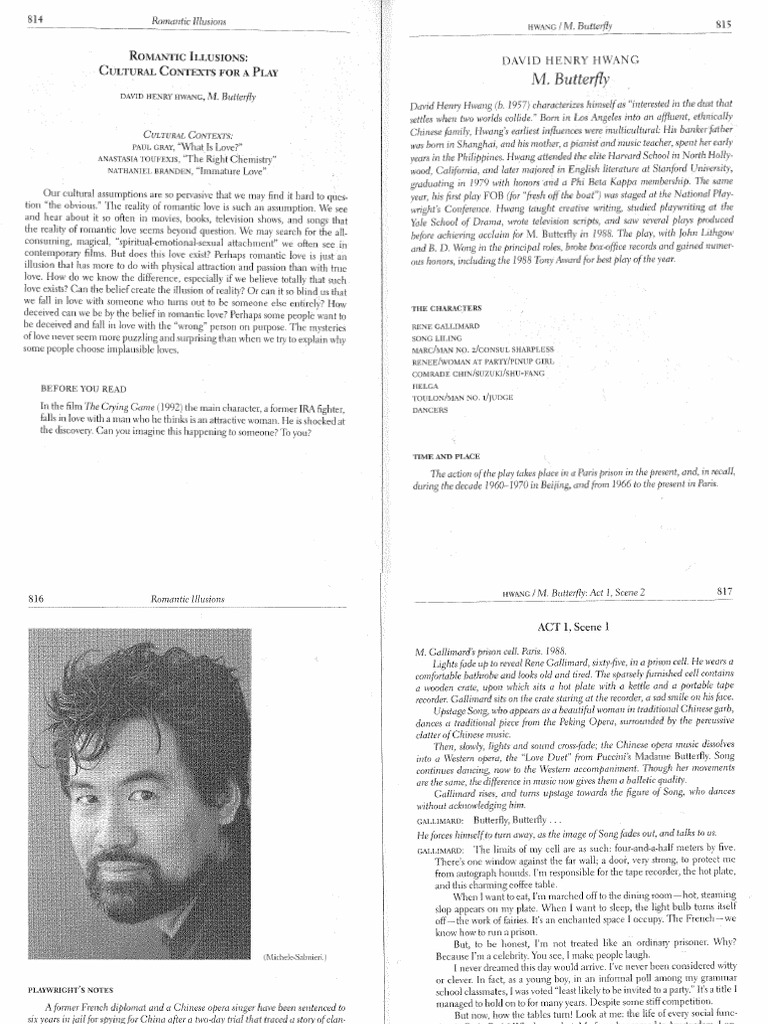 m butterfly essay