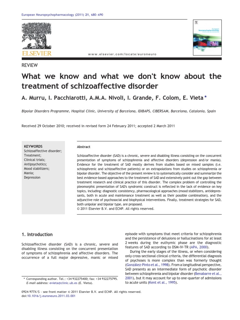 Treatment of Schizoaffective Disorder Antipsychotic