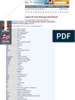 The List of Chat Acronyms & Text Message Shorthand PDF