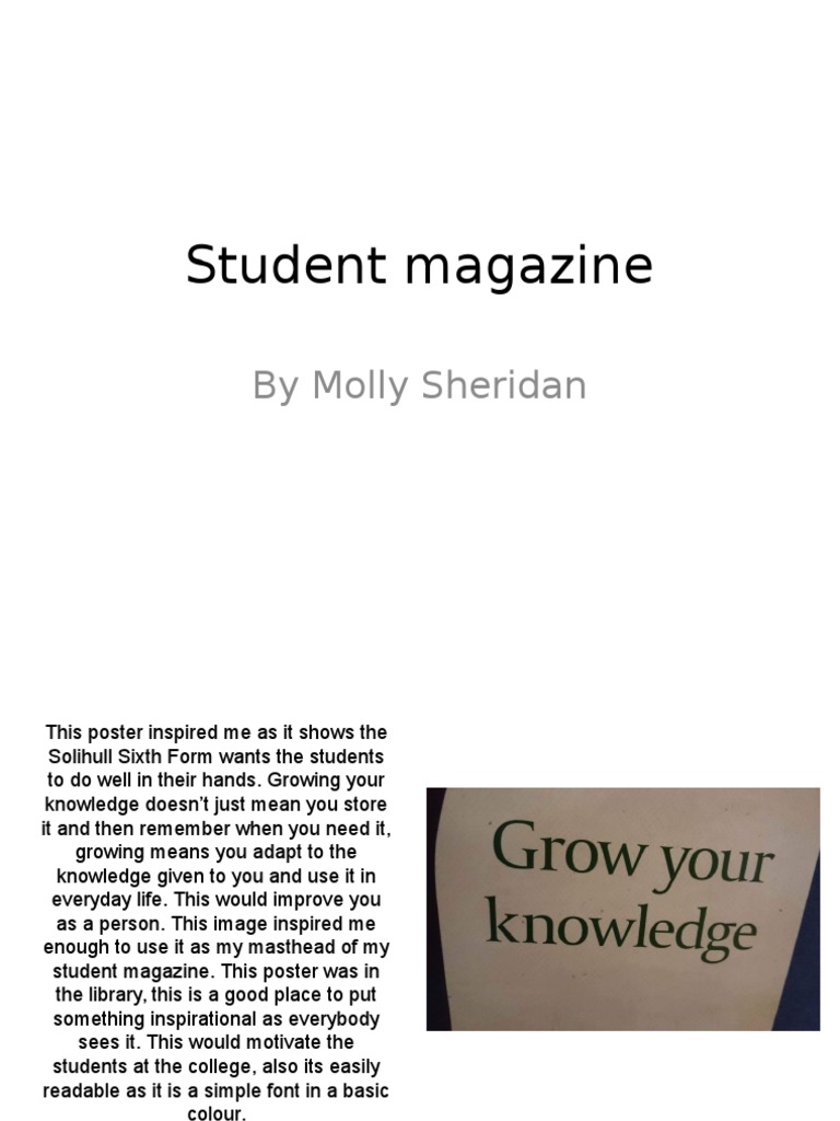 Inspiring Student Magazine Design Ideas | PDF
