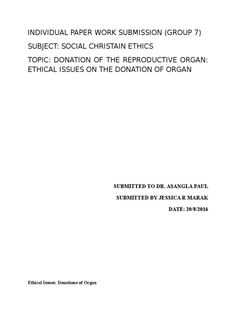 Organ Donation Pdf Organ Donation Organ Transplantation