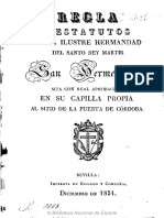 Regla y Estatutos de La Ilustre Hermandad Del Santo Rey Martir San Hermenegildo...Textoimpreso