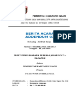 Berita Acara Addendum Pekerjaan Soco - Dadapan